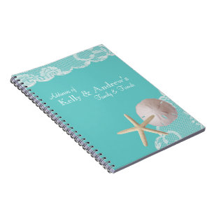 Cuaderno Starfish and Lace Beach Aqua