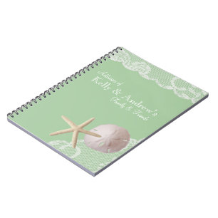 Cuaderno Starfish and Lace Beach Green