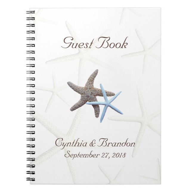 Cuaderno Starfish Couple Boda Guestbook (Frente)