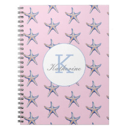 Cuaderno Starfish Pattern Beach Marine Custom Name 