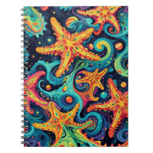 Cuaderno Starfish psicodélico y ondas cósmicas