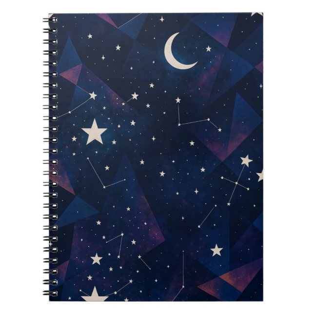 Cuaderno Starry Constellation Sky - Patrón nocturno celesti (Frente)