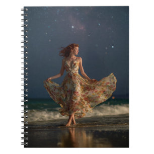 Cuaderno Starry Night Beach Dancing Dress Art Notebook