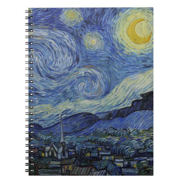 Cuaderno Starry Night & Van Gogh /famous vintage art (Frente)