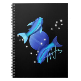 Cuaderno Starry Pisces Neptune Zodiac