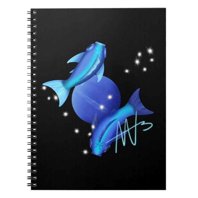 Cuaderno Starry Pisces Neptune Zodiac (Frente)