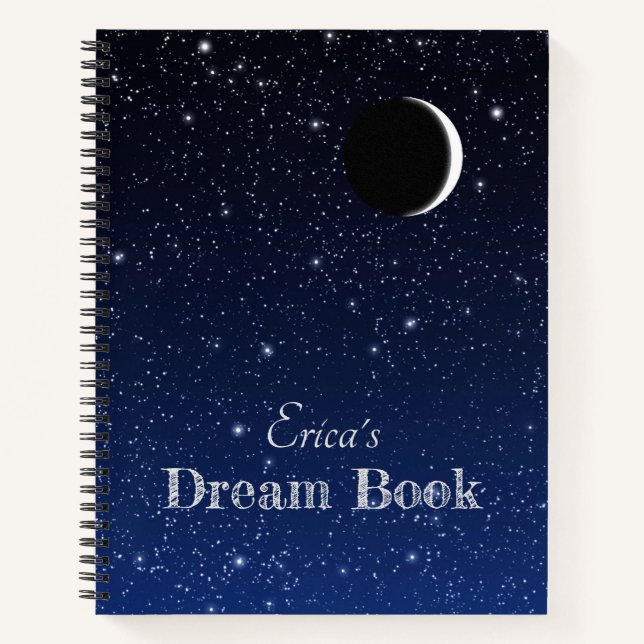 Cuaderno Starry Sky y Crescent Moon, Dream Journal (Anverso)