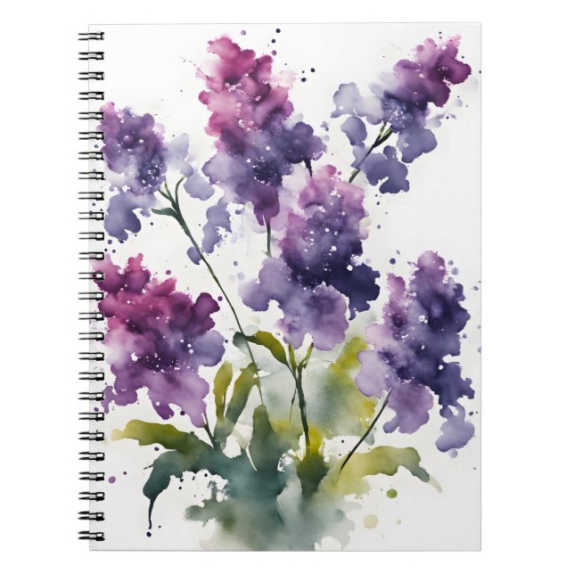 Cuaderno Statice - Flores acuarela (Frente)