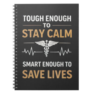 Cuaderno Stay Calm Save Lives Nurse Motivation Quote