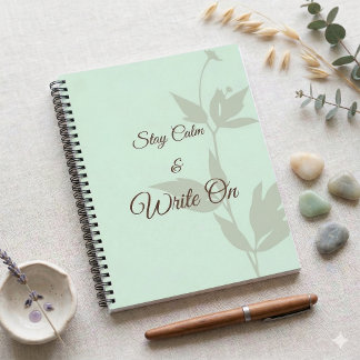 Cuaderno Stay Calm & Write On Minimal Aesthetic Notebook