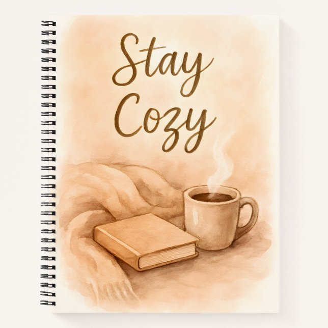 Cuaderno Stay Cozy Watercolor Notebook - Hygge Inspired  (Anverso)