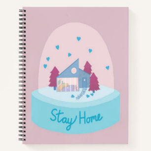 Cuaderno Stay Home Snow Globe Hearts