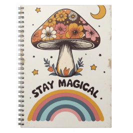 Cuaderno Stay Magical Mushroom Notebook | Boho Cute Journal