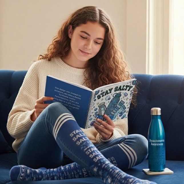 Cuaderno Stay Salty Dysautonomia Spiral Notebook (Empower someone special with Dysautonomia/POtS with this funny, "Stay Salty" personalized notebook! )