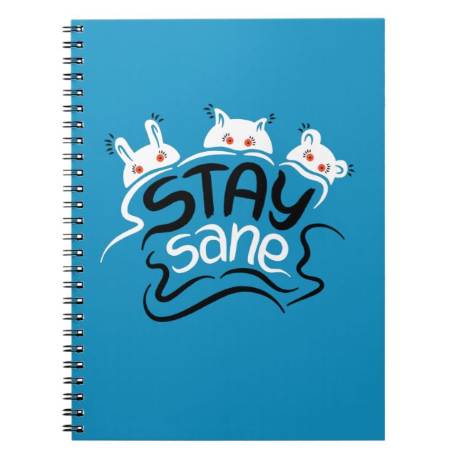 Cuaderno Stay Sane Funny Madness Typography (Frente)
