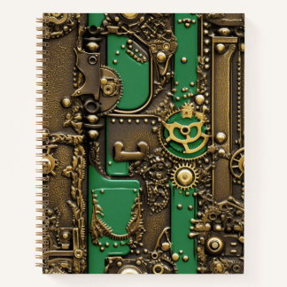 Cuaderno Steampunk Book Industrial Green