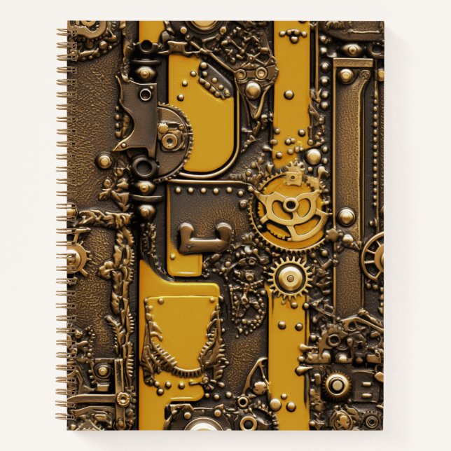 Cuaderno Steampunk Book Industrial Yellow (Anverso)
