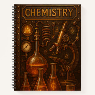 Cuaderno Steampunk Chemistry. Retro Science.