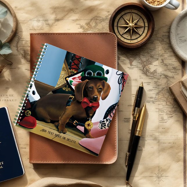 Cuaderno Steampunk Dachshund Shoes Boots Victoriano (Subido por el creador)