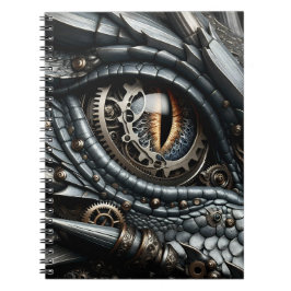 Cuaderno Steampunk Dragon Oye Closeup Ai Art