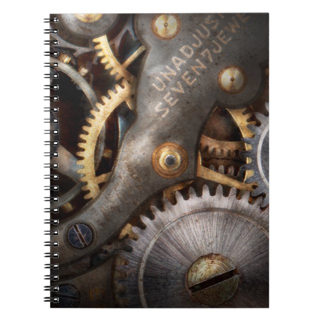 Cuaderno Steampunk - Engranajes - Horología (Frente)