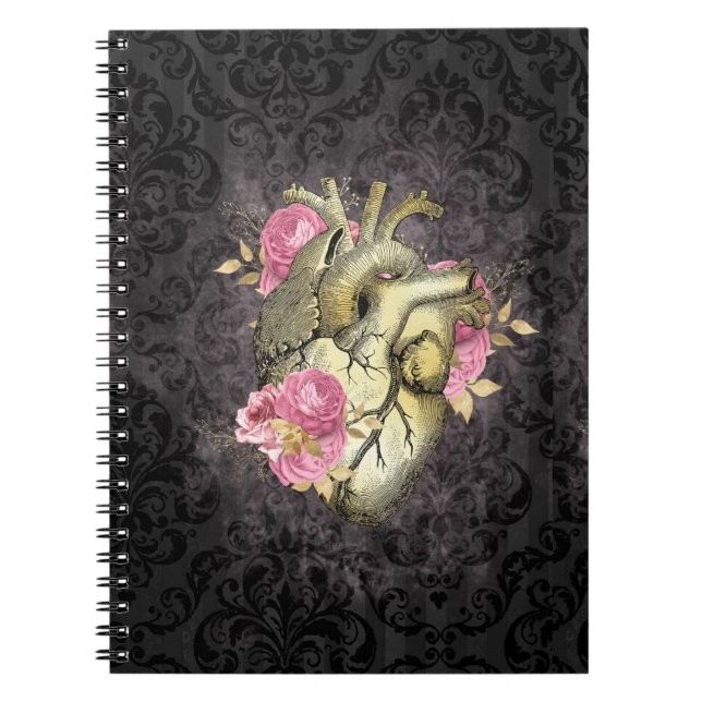 Cuaderno Steampunk Ephemera Heart (Frente)