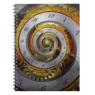 Cuaderno Steampunk - espiral - tiempo infinito