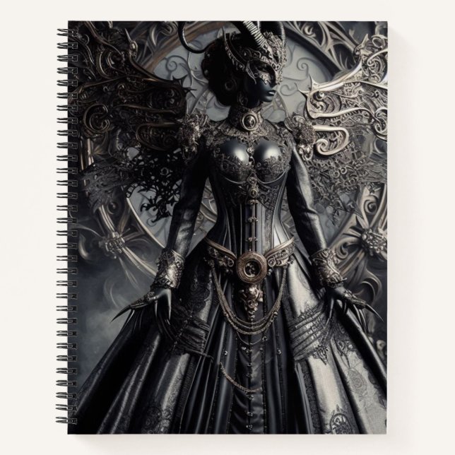 Cuaderno Steampunk Fantasy Darkness Demon Fashion  (Anverso)
