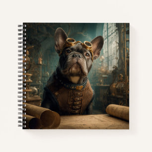 Cuaderno Steampunk Frenchie (Edición 2) - Espiral de Lujo