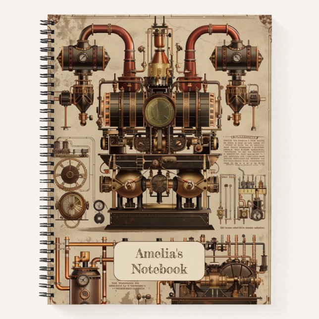 Cuaderno Steampunk Retro (Anverso)