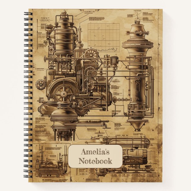 Cuaderno Steampunk Retro (Anverso)