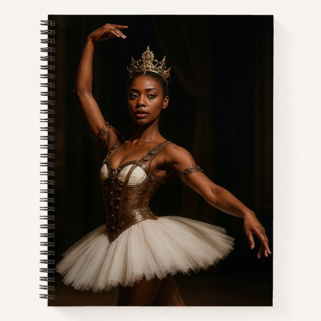 Cuaderno Steampunk Royal Ballerina Elegante Fantasía (Anverso)