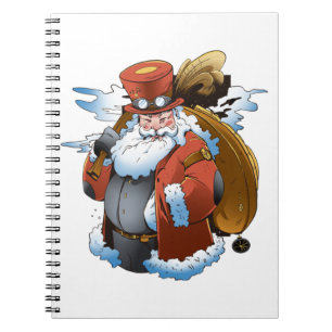 Cuaderno Steampunk Santa Navidades estilo vintage
