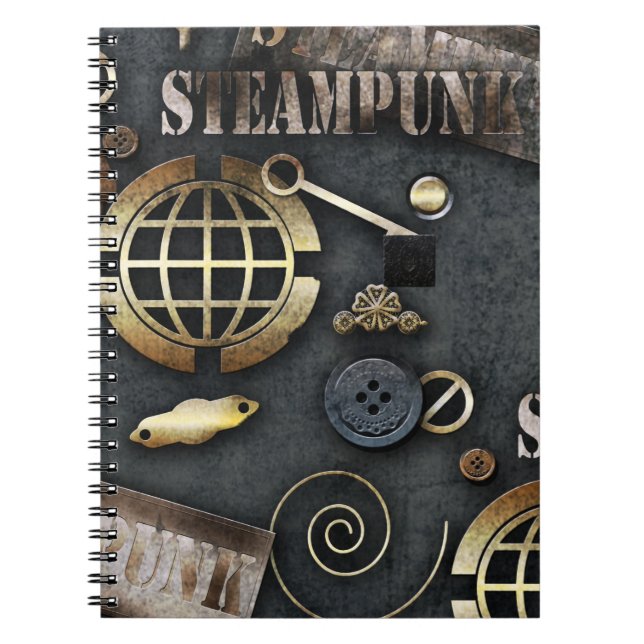 Cuaderno Steampunk, scrapbooking (Frente)