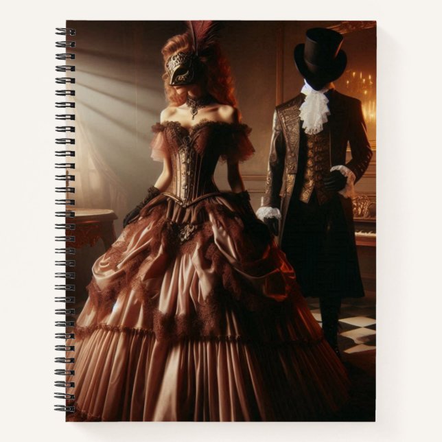Cuaderno Steampunk Victorian Fantasy Art Masquerade  (Anverso)