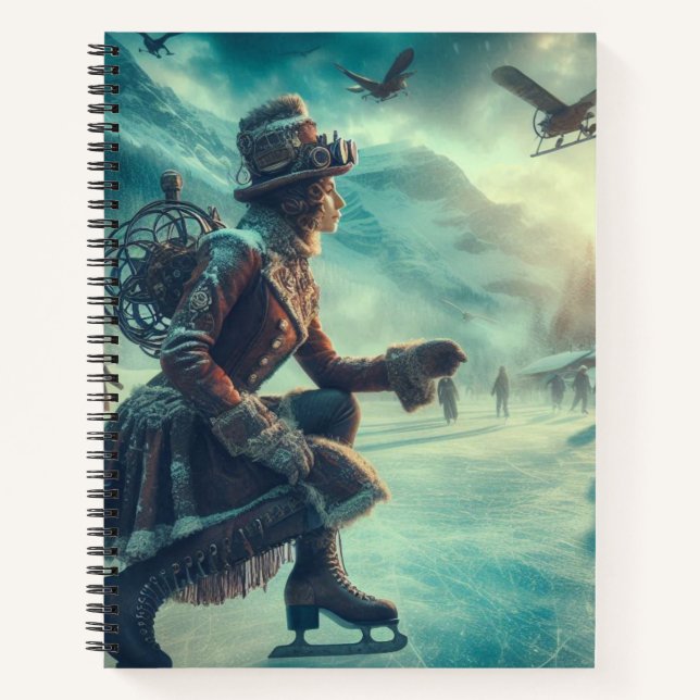 Cuaderno Steampunk Victorian Fantasy Winter Messenger (Anverso)