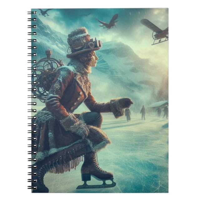 Cuaderno Steampunk Victorian Fantasy Winter Messenger (Frente)