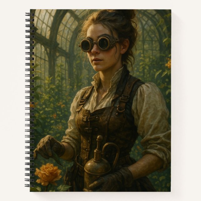 Cuaderno Steampunk Victorian Gardener Art (Anverso)