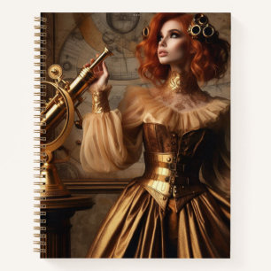 Cuaderno Steampunk Victorian Gold Astronomer
