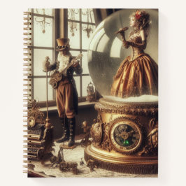 Cuaderno Steampunk Victorian Music Snow Globe