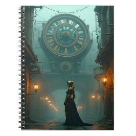 Cuaderno Steampunk victoriano con el tiempo a la vista