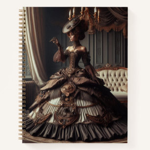 Cuaderno Steampunk Vintage Victorian Gray Lady