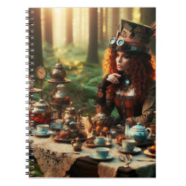 Cuaderno Steampunk Vintage Victorian Lady Mad Hatter