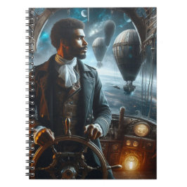 Cuaderno Steampunk Vintage Victoriano Capitán del Aire Espa