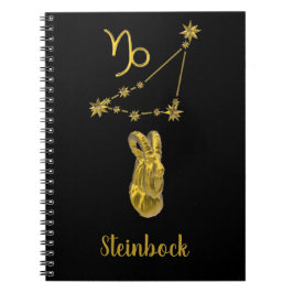 Cuaderno Sternzeichen Steinbock, gold -