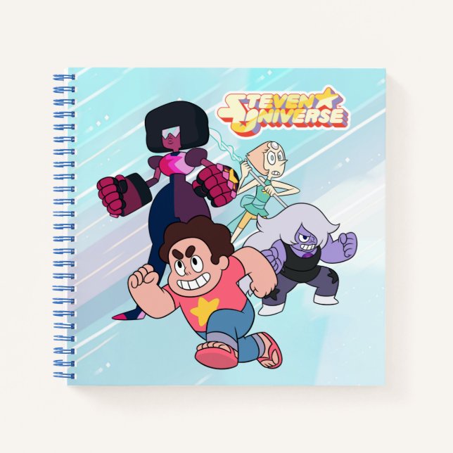 Cuaderno Steven Universe | Acción del Grupo Crystal Gem (Anverso)