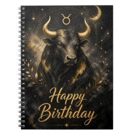 Cuaderno Stier Happy Birthday Sternzeichen Design