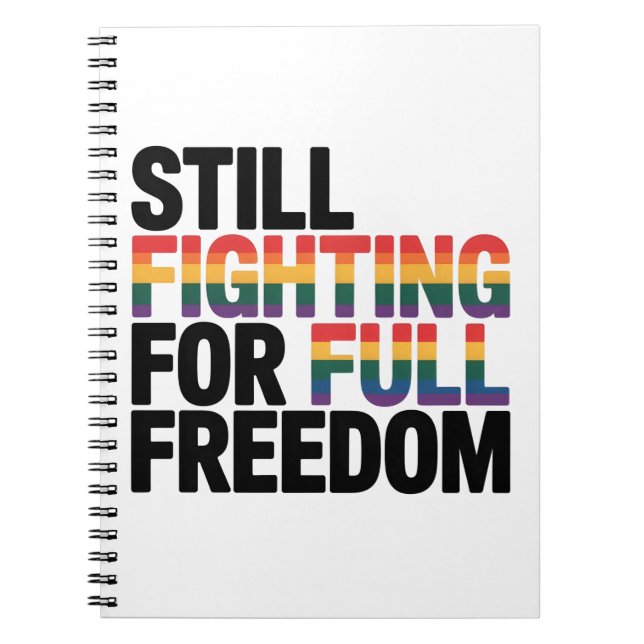 Cuaderno Still Fighting For Full Freedom LGBTQ America 250t (Frente)