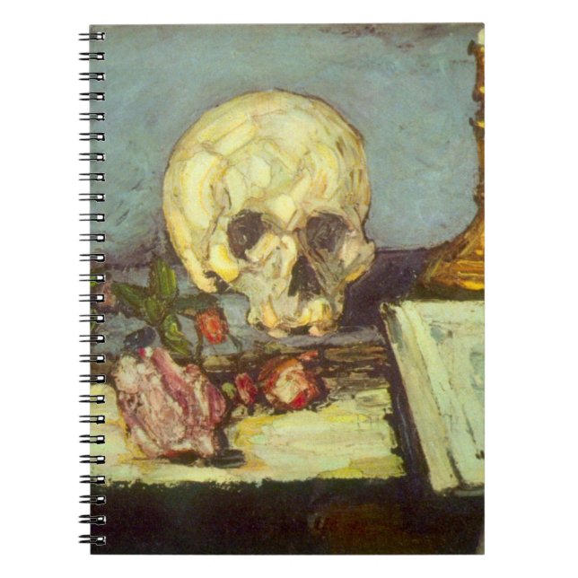 Cuaderno Still Life w Skull, Candle, Book By Paul Cezanne (Frente)