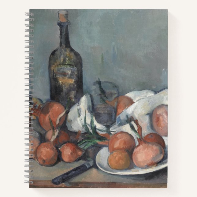 Cuaderno Still Life with Onions, OIl Painting, Paul Cezanne (Anverso)